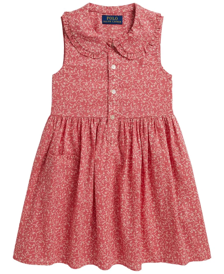 Платье-рубашка без рукавов с цветочным принтом Polo Ralph Lauren, Floral Pink — фото 3