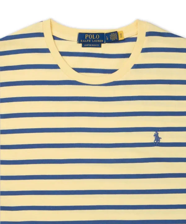 Футболка с полосками, custom slim fit, Polo Ralph Lauren, желтый — фото 3