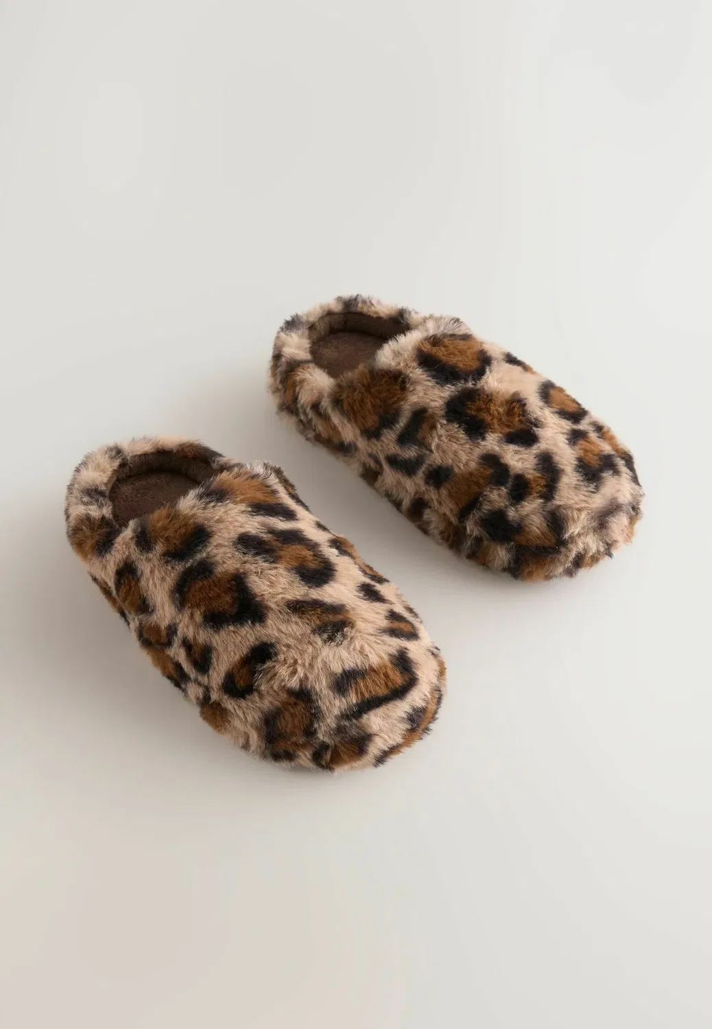 Мюли стандартного кроя - тапочки-мюли из искусственного меха Next, Leopard Print — фото 2