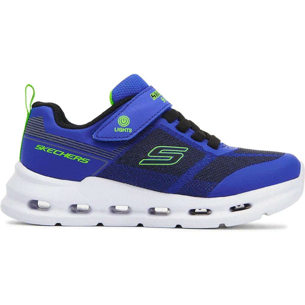Детские кроссовки с подсветкой Glide Step Skechers, Blue/Black — фото 2