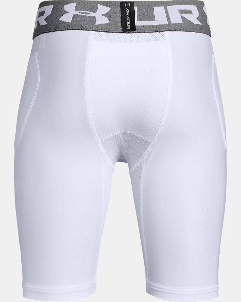 Защитные компрессионные шорты с 6 карманами под защиту UA 6-Pocket UnderArmour, White/Graphite — фото 2