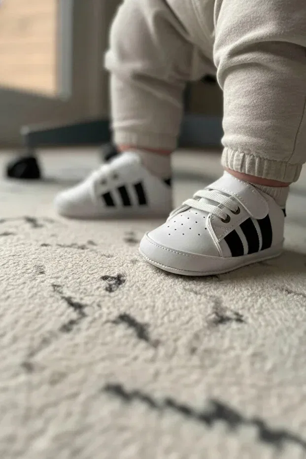 Детская обувь для мальчиков и девочек с гибкой подошвой Pufien, White — фото 3