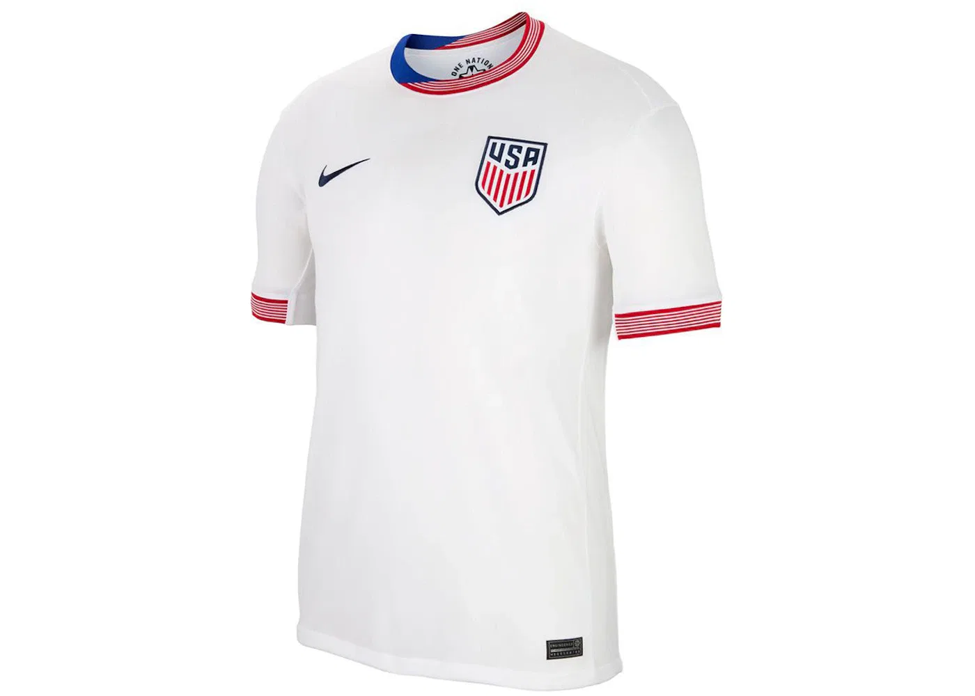 Мужская футбольная джерси Nike USMNT 2024 Stadium Home Replica, White/White