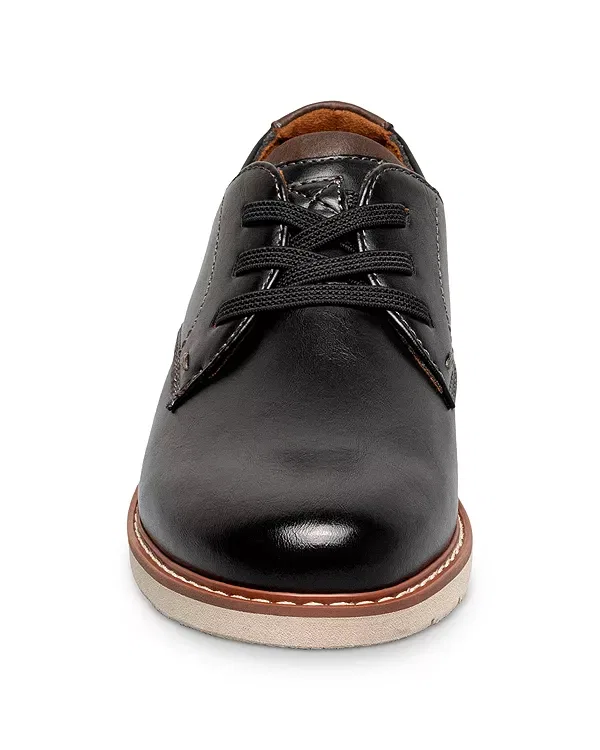 Детские классические туфли для мальчиков с эластичными шнурками Vibe Plain Toe Oxford Florsheim Kids, черный — фото 3