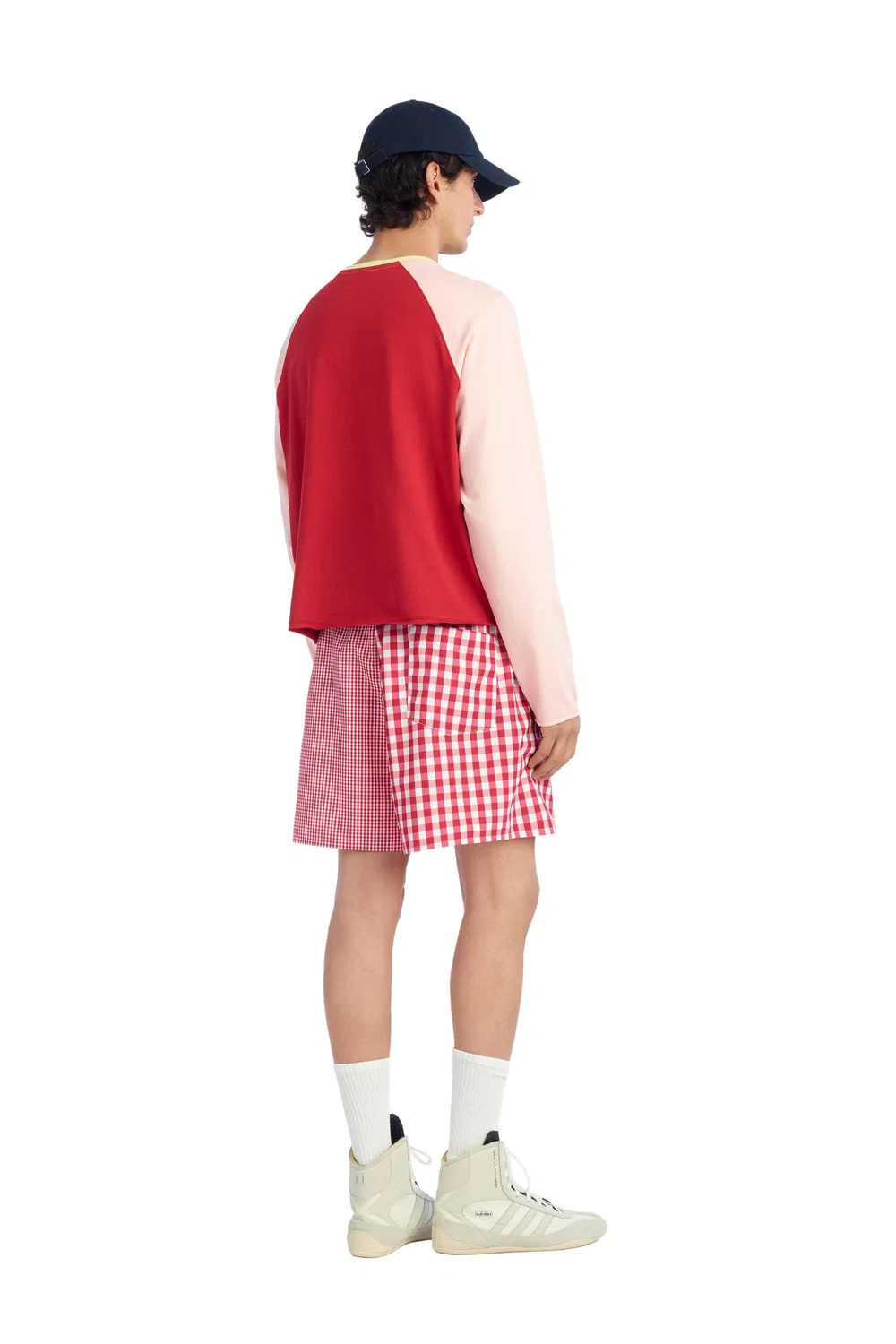 Футболка укороченного кроя с цветовыми блоками ZARA, Pinks — фото 2