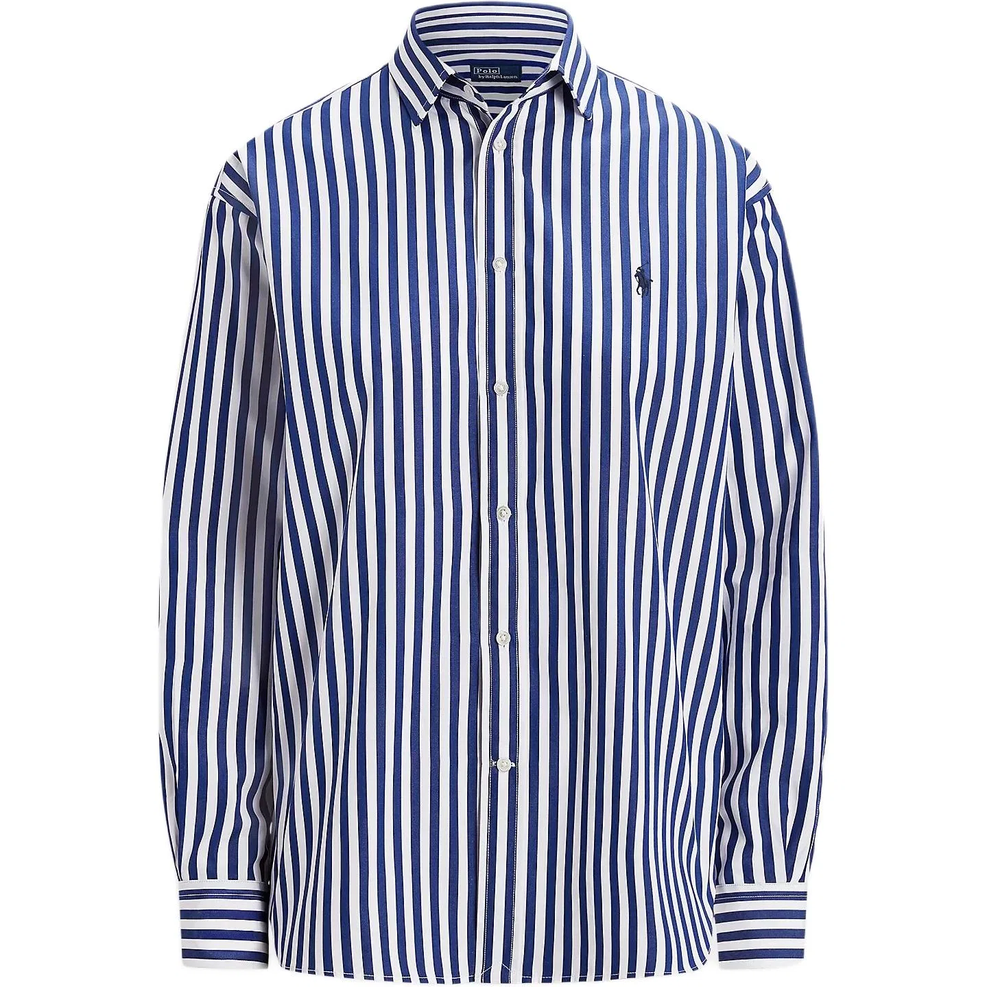 Женская рубашка с отложным воротником, синяя, Polo Ralph Lauren