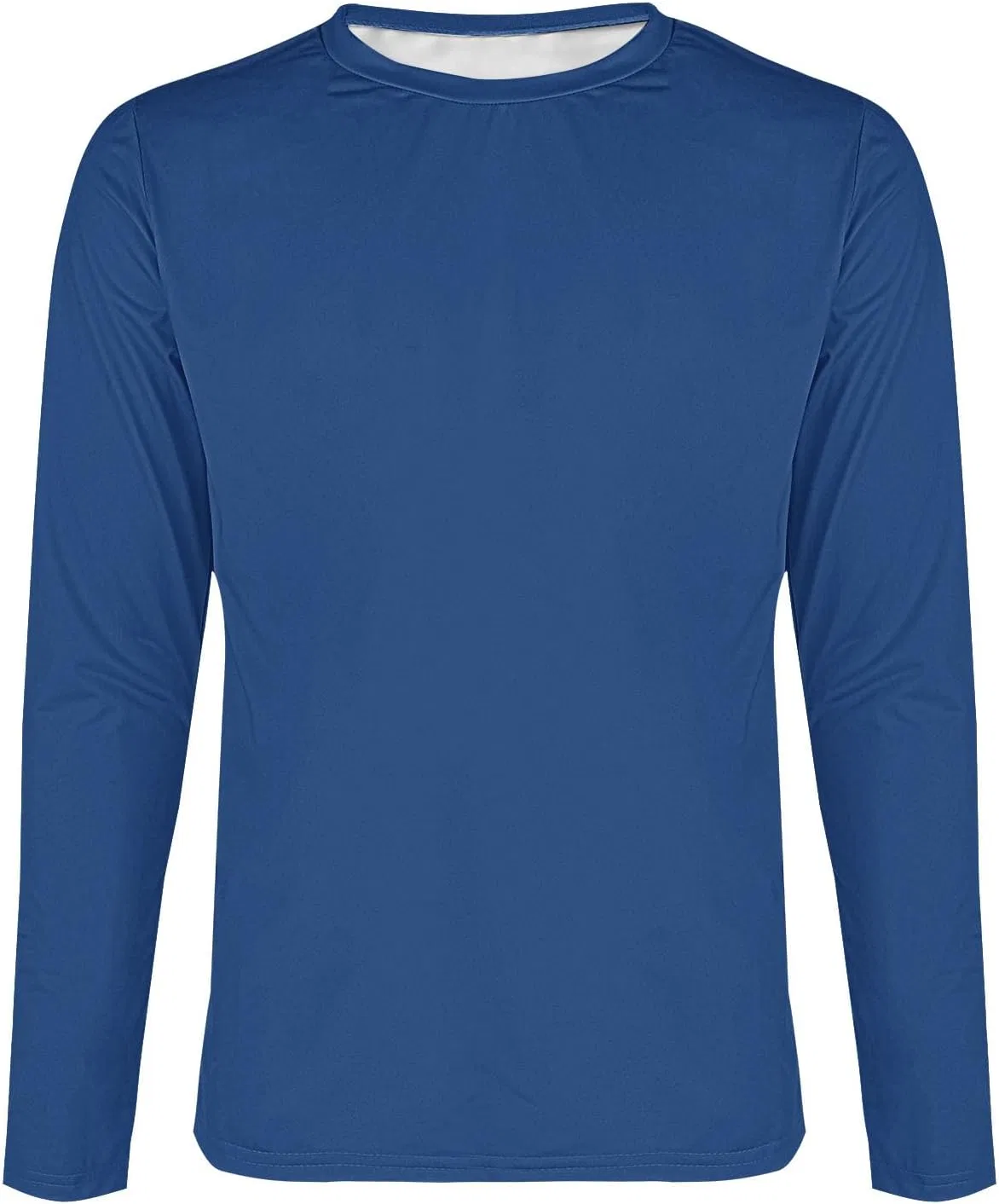 Мужская футболка с длинным рукавом хлопковая Crew Neck, Blue — фото 4
