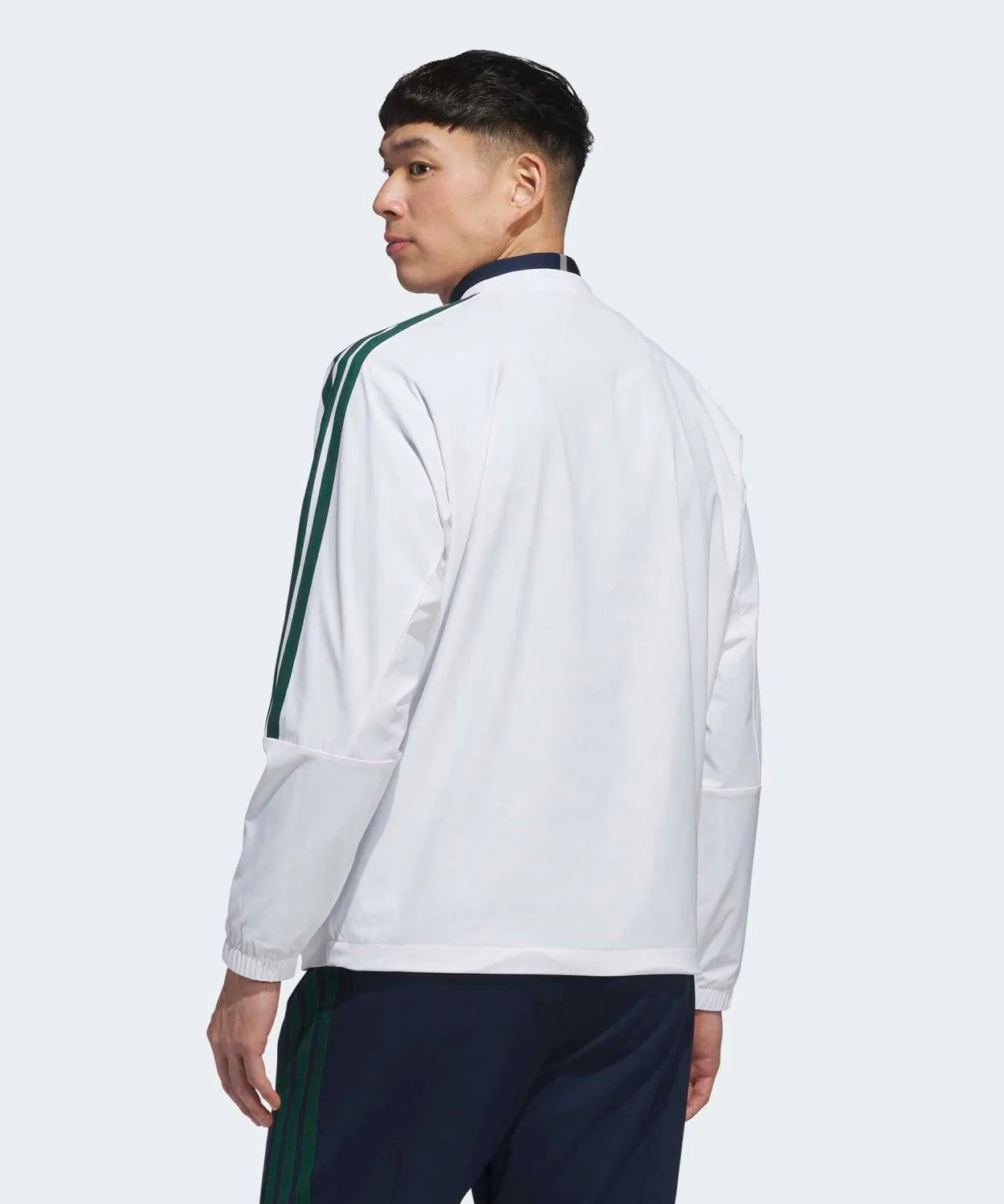 Мужская куртка-блузон с водоотталкивающим покрытием, модель 3-Stripes, Adidas, Белый — фото 2