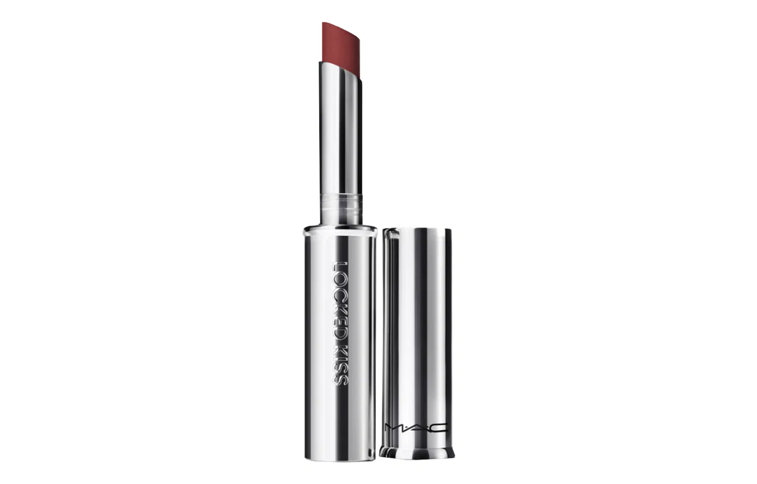 Женская помада с эффектом вельвета Hot Kiss Stick Color Lock Lipstick Velvet MAC, #95 VICIOUS Passion Red