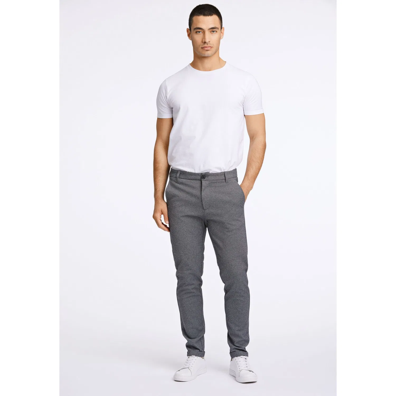 Детские брюки из стрейч-ткани Slim Fit Lindbergh, Grey Mix — фото 4