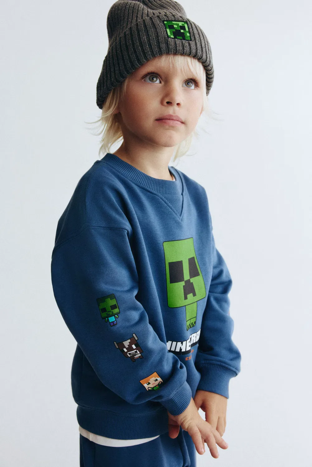 Комплект из двух толстовок с принтом H&M, Blau/Minecraft