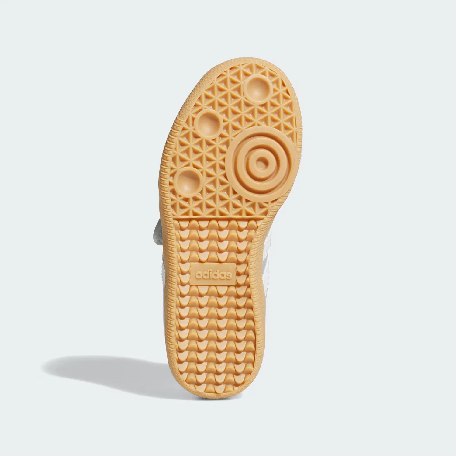 Детские кроссовки на липучках Samba Jane Adidas Originals, серебристый металлик/белый/гум — фото 3