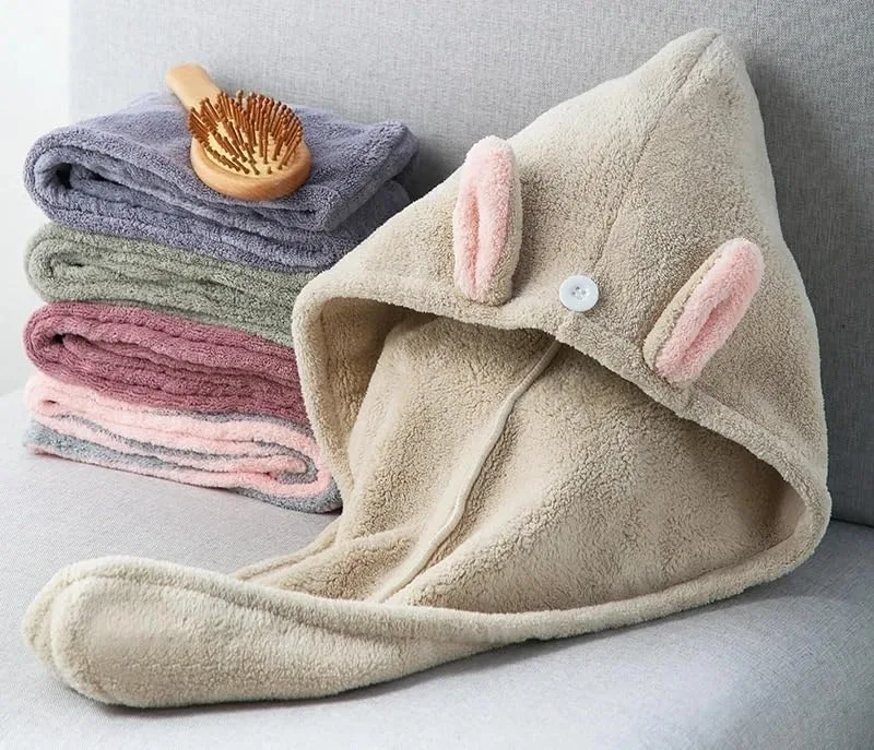 Шапочка для душа регулируемая, AD-BCrbgen, одна, 50 г, Pink rabbit ears — фото 2