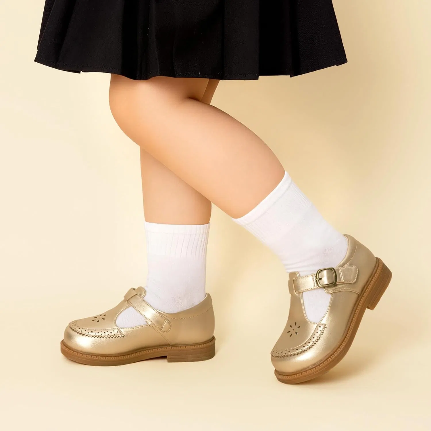 Детские туфли Мэри Джейн для девочек DREAM PAIRS, Gold — фото 2