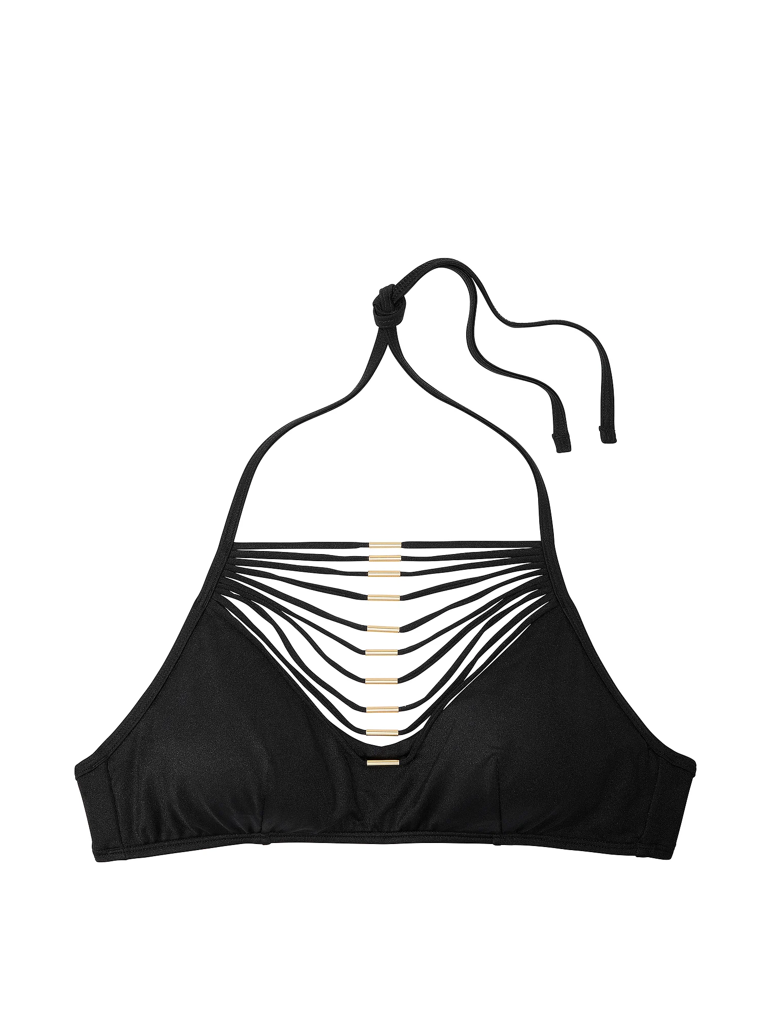 

Купальник Victoria's Secret Swim VS Archives Strappy Hardware Halter Bikini, черный