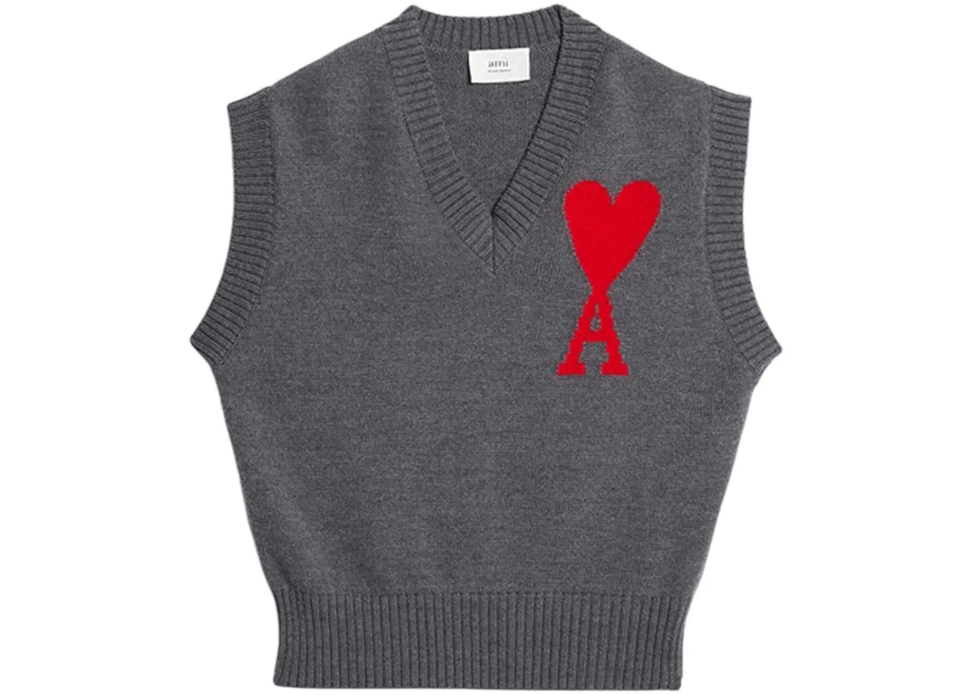 Мужской джемпер без рукавов Ami Paris, Grey/Red