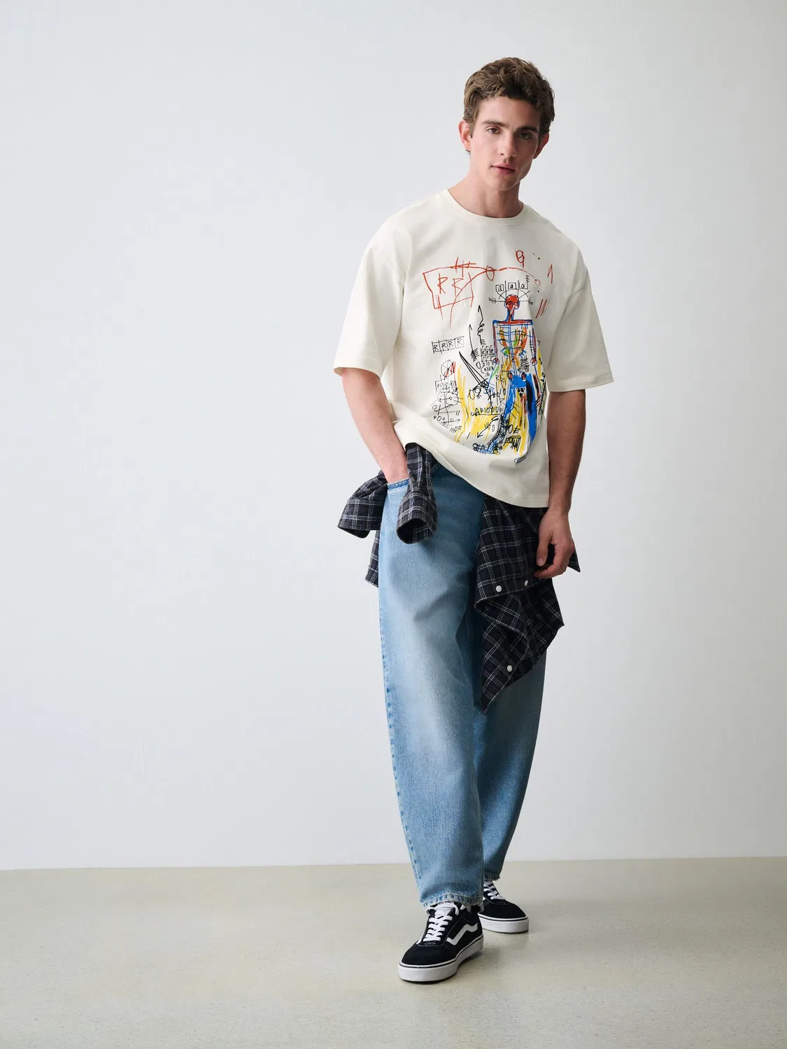 Футболка Relaxed Fit с принтом Basquiat Next, белый — фото 2
