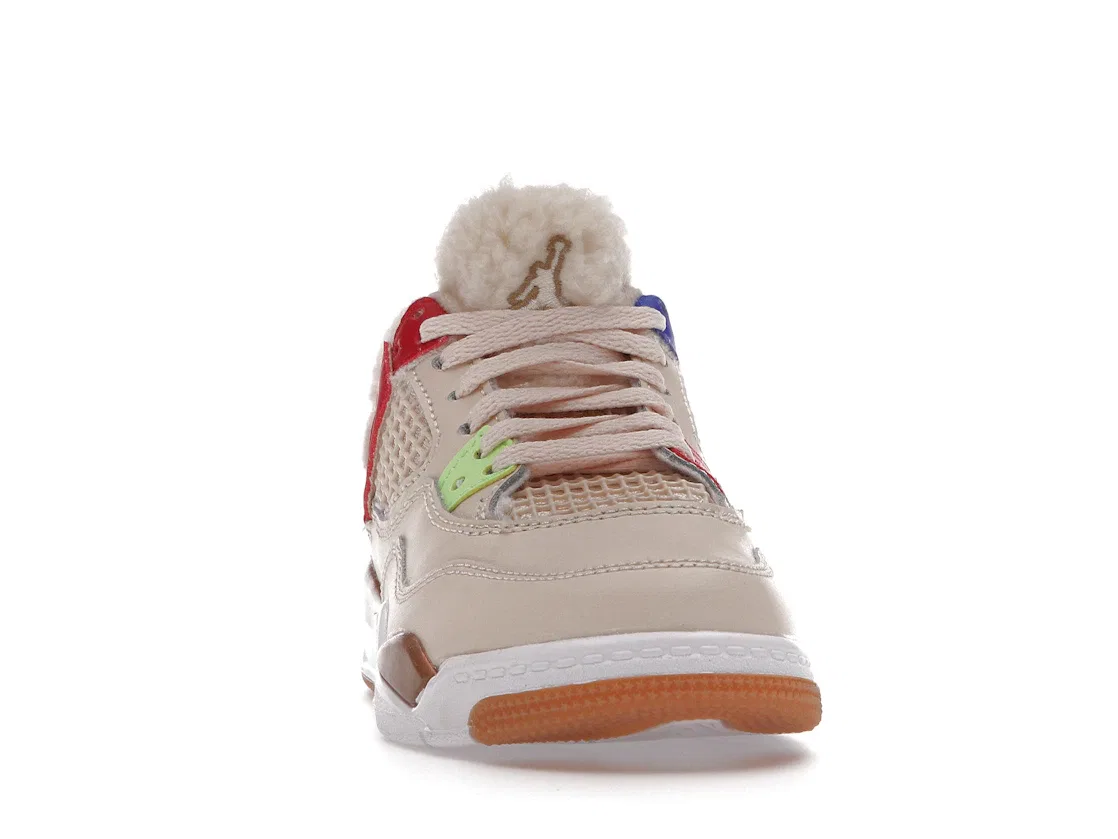 Детские кроссовки Lifestyle с принтом Jordan 4 Retro Where the Wild Things Are PS Jordan, Pearl White/Dark Driftwood-Gym Red — фото 2