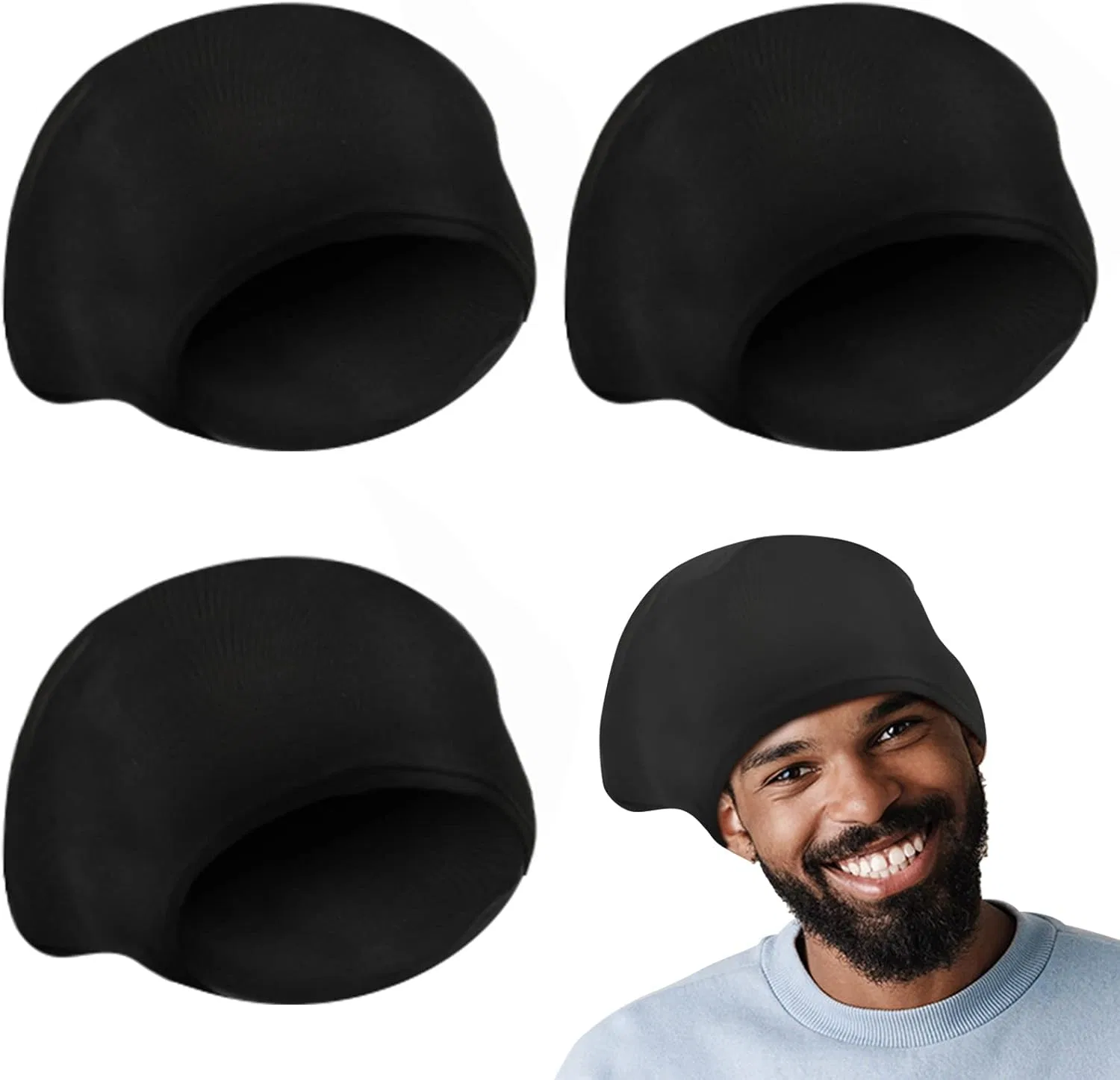 Шапочка для душа 4 шт, Eurzom, Black