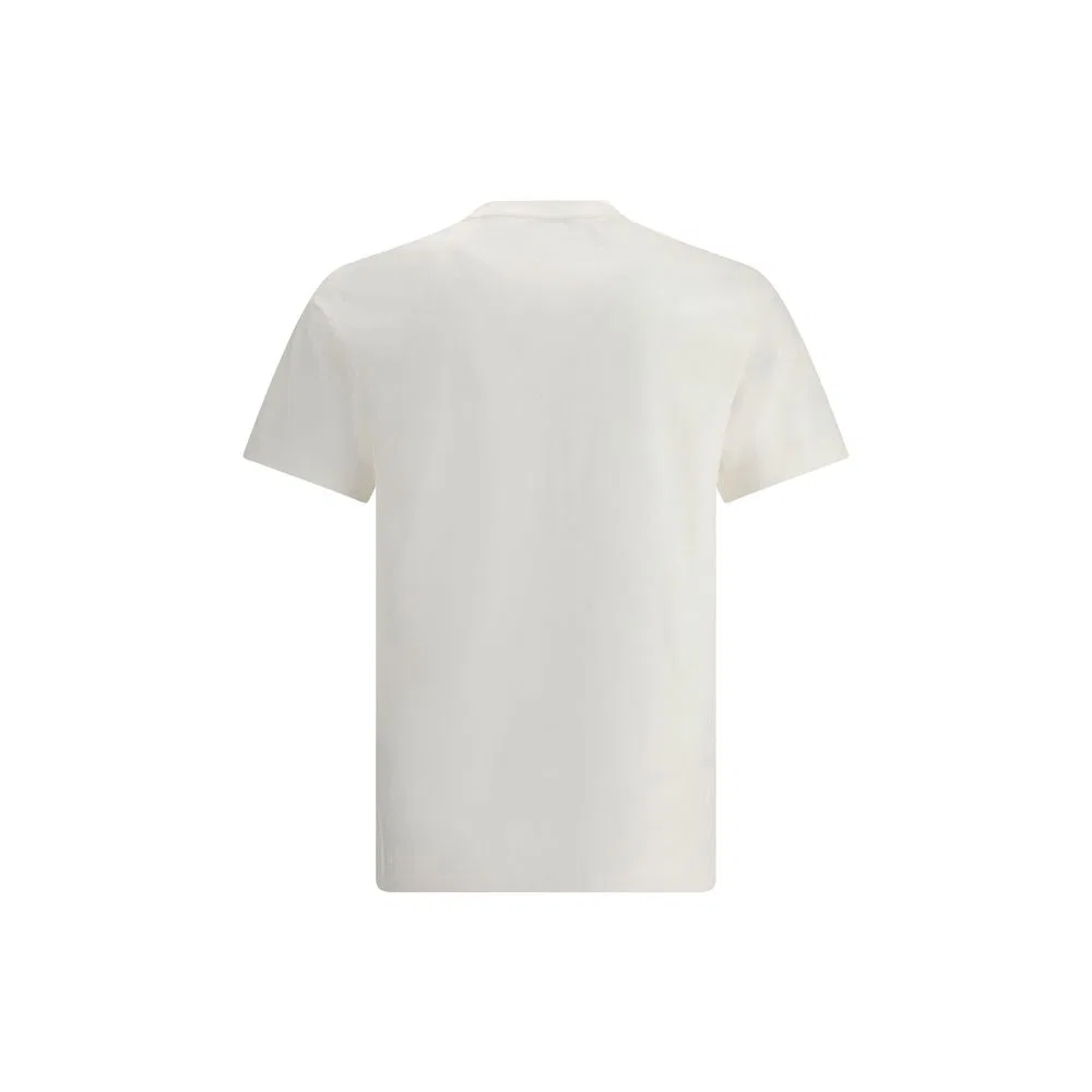 Мужская футболка с патчем White Cotton T-Shirt Burberry, White — фото 2