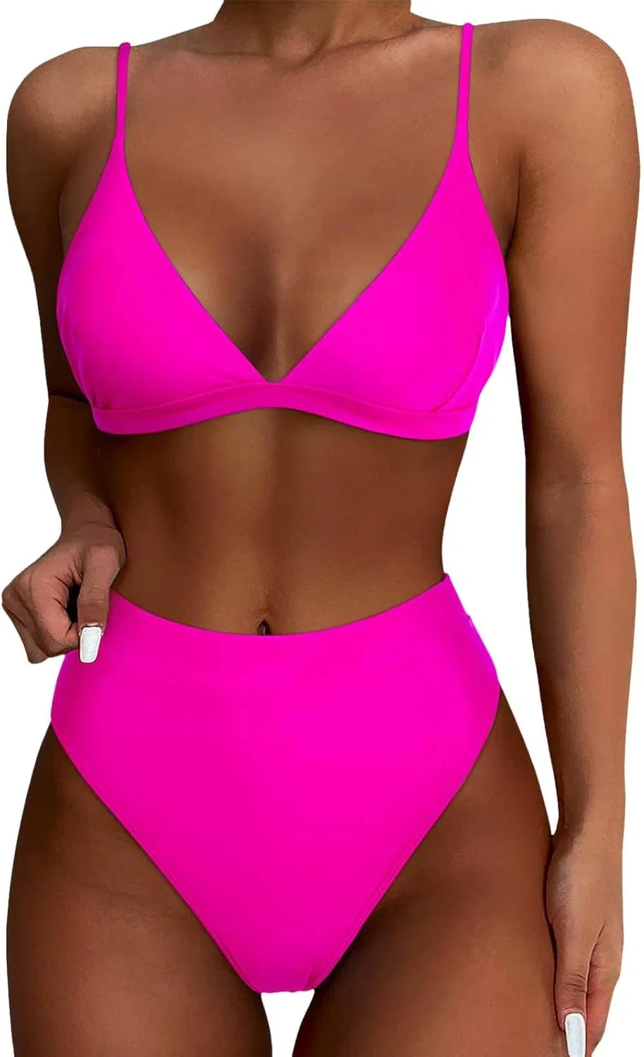 Женский бикини-сет с эффектом пуш-ап Generic, Hot Pink