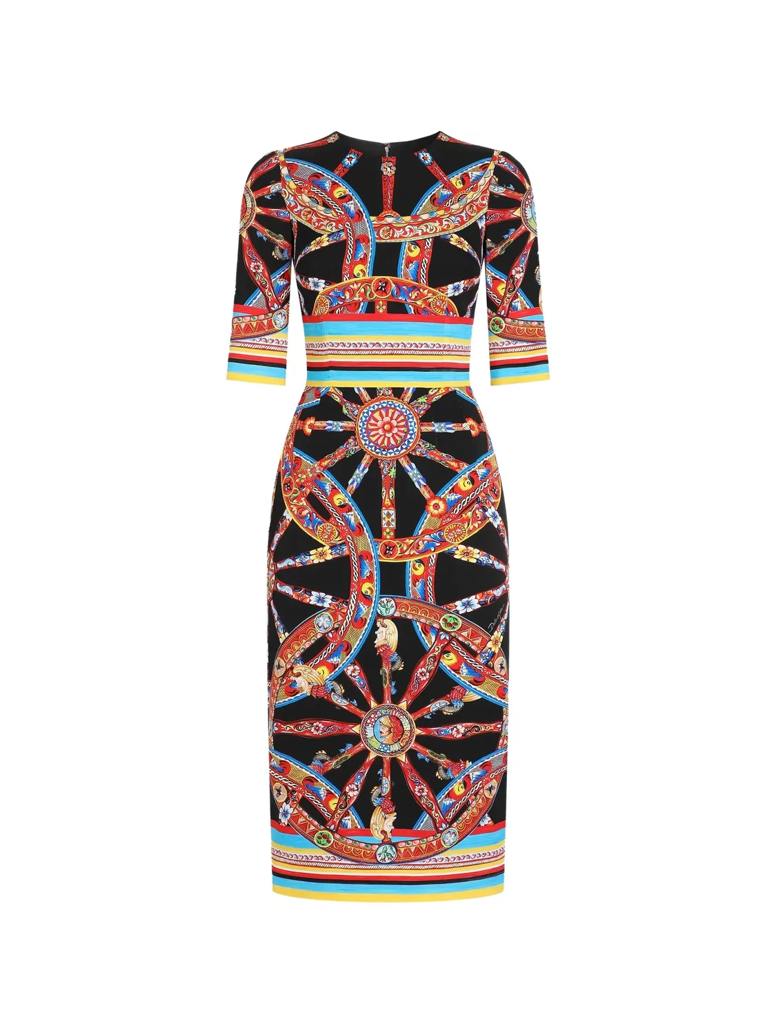 Dolce & Gabbana Платье Carretto-print черный