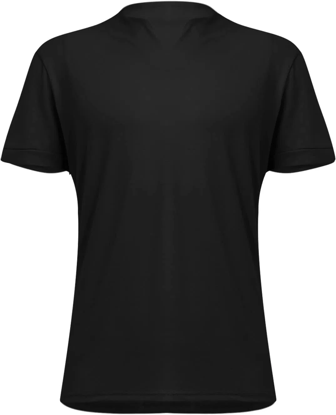 Мужская свободная футболка с V-вырезом Zyy-dgen30131-123, Black — фото 3