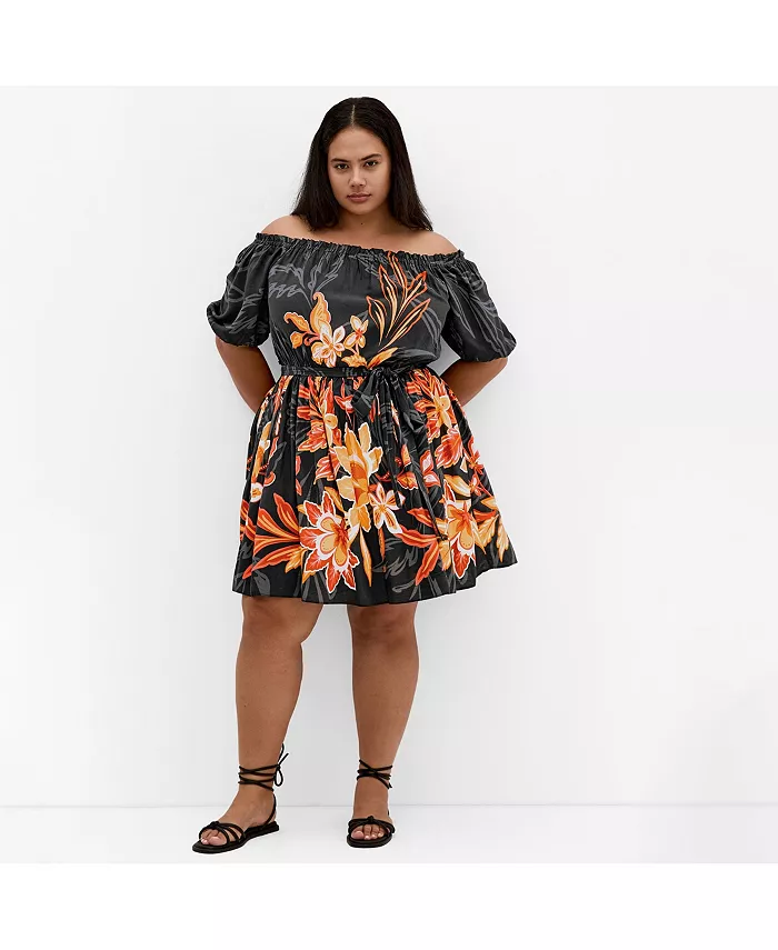 

Платье Plus Size Island Breeze с принтом CITY CHIC, красный