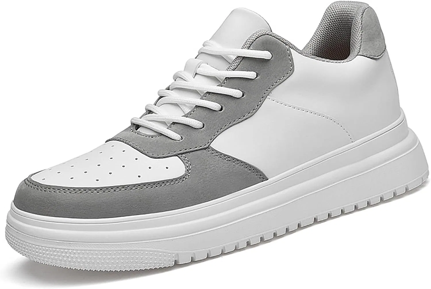 Кроссовки 2026 Schuhe mit Erhöhungen für Herren, 6/8/10 cm, Unisex, höhenverstellbar, lässige Schuhe mit Erhöhungen, rutschfeste, atmungsaktive Turnschuhe Schnürschuhe Generic, Grau