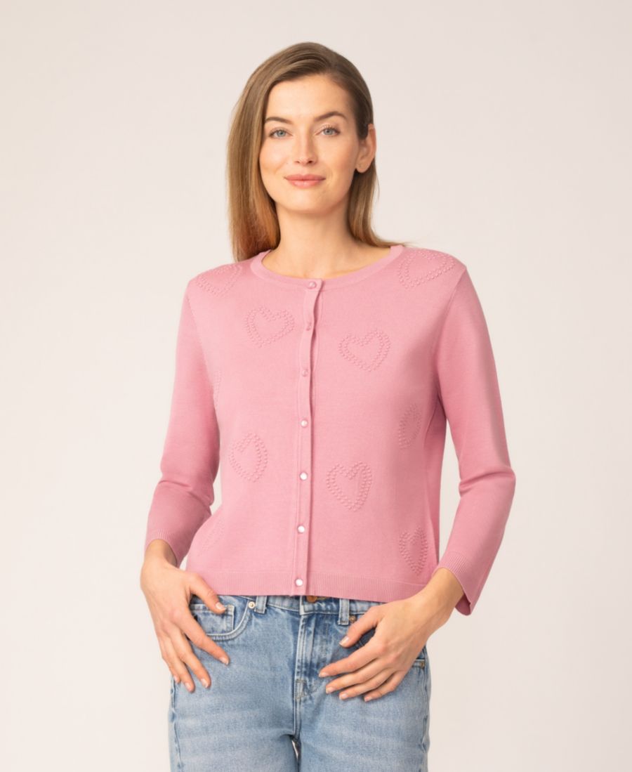 

Женский кардиган с вышитыми сердечками и пуговицами Melissa Paige, Polignac