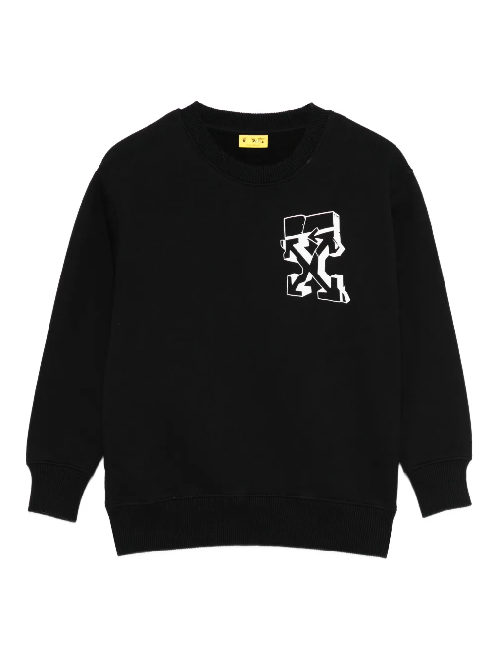 

Свитшот с логотипом OFF-WHITE KIDS, черный