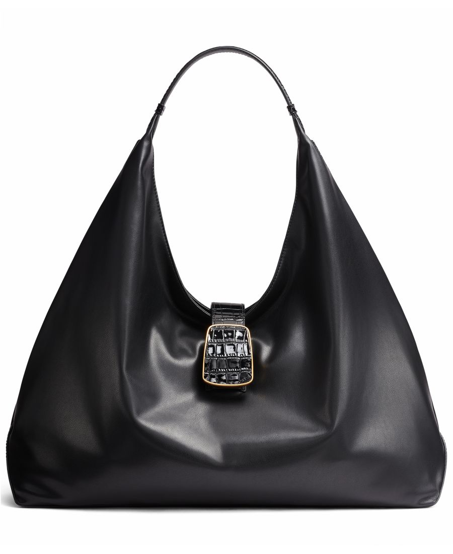 

Женская сумка через плечо из перкаля, очень большого размера Donna Karan New York, Black/Gold