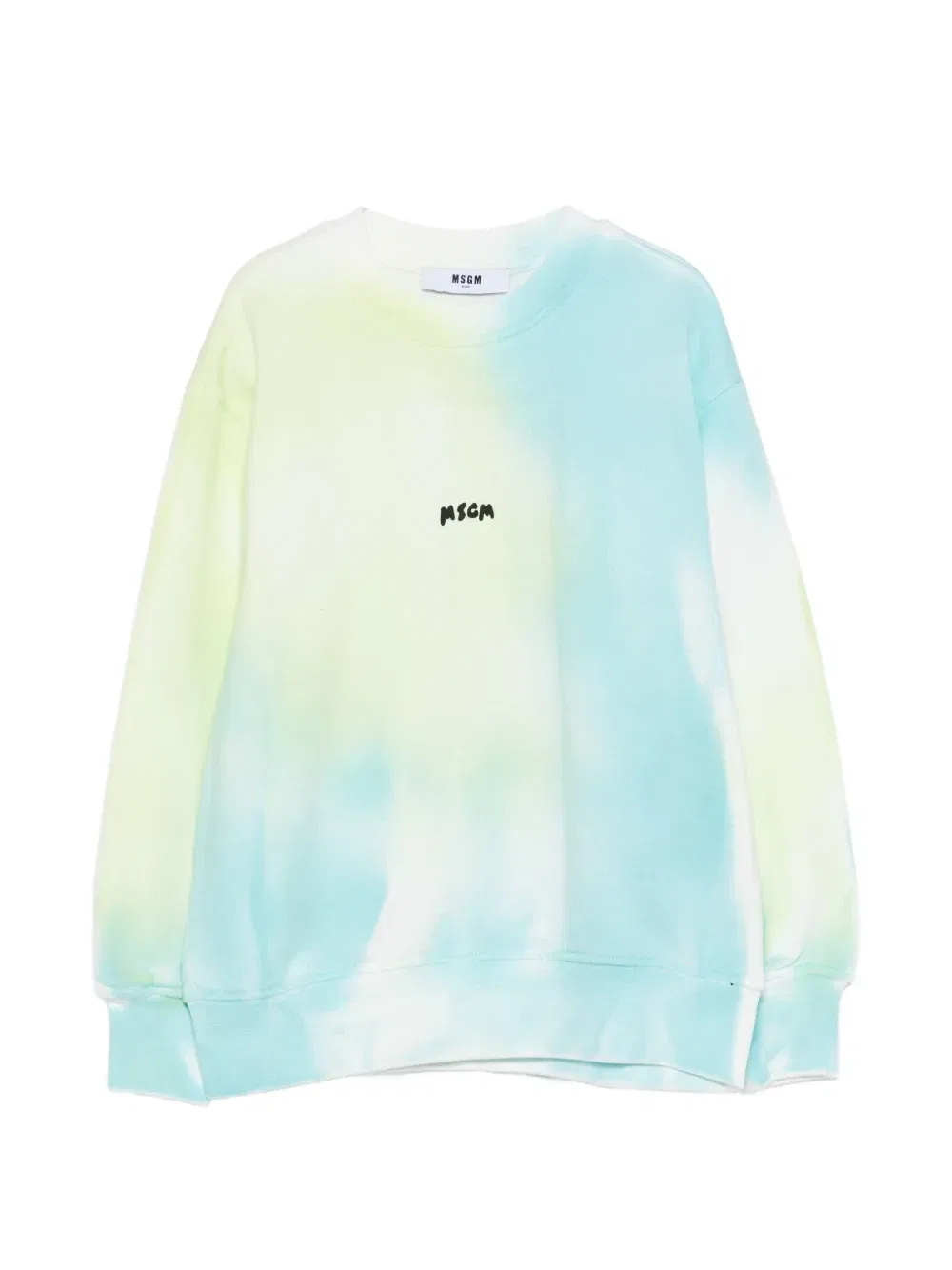 Толстовка с принтом тай-дай Msgm Kids, синий