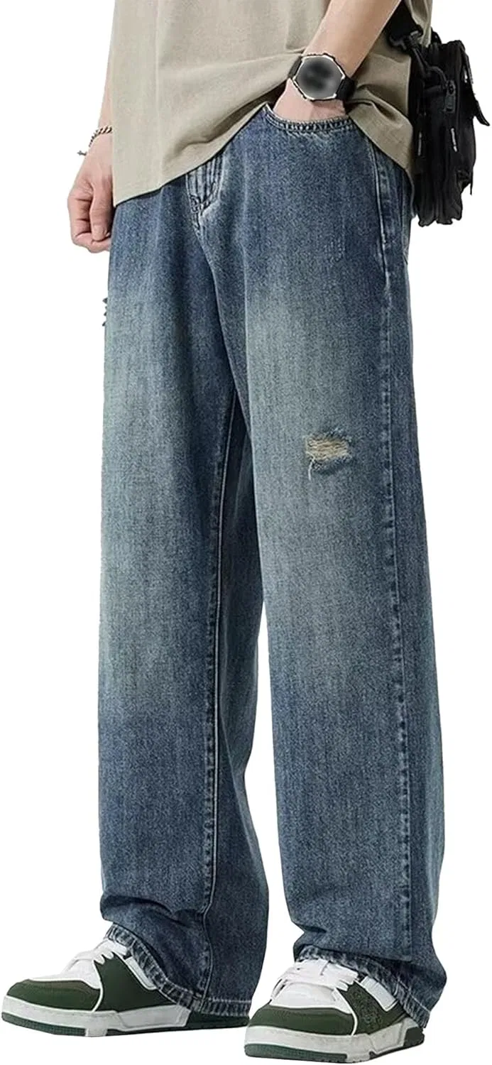 Джинсы свободные Y2k Vintage Retro Blue