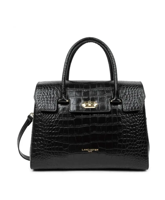 

Экзотическая складная сумка с тиснением под крокодиловую кожу, черная. Lancaster, черный