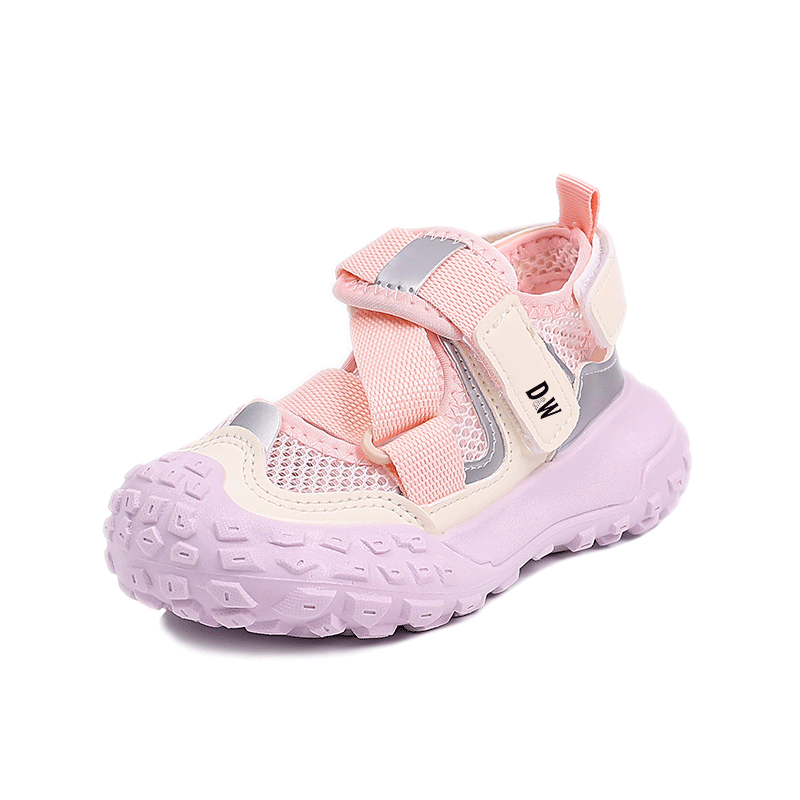 

Нескользящие износостойкие низкие детские кроссовки для повседневной носки D&W, розовый