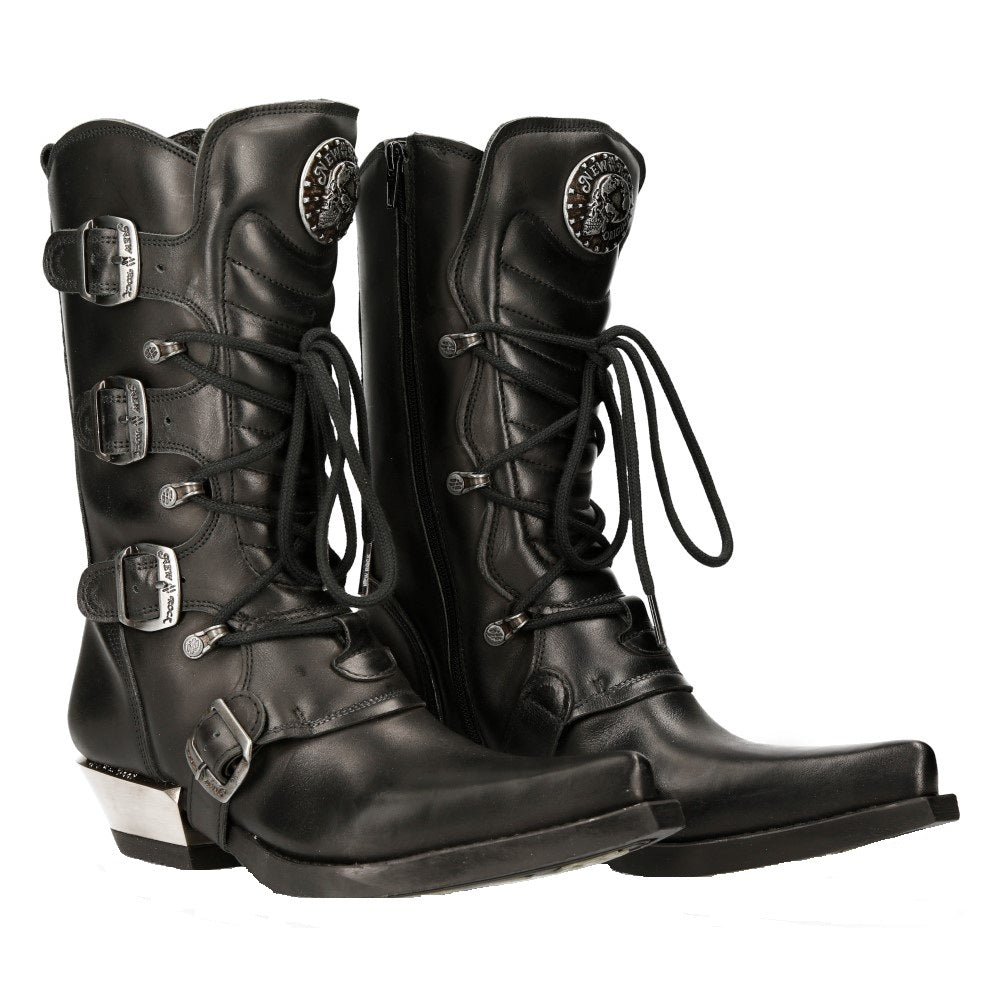 

M-7993-s1 Сапоги ковбойские в стиле вестерн с кожаной пряжкой New Rock, черный