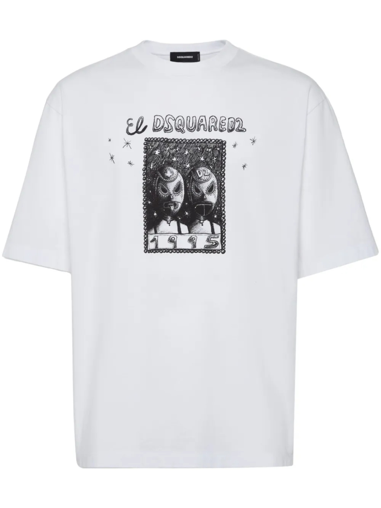 

DSQUARED2 футболка с графичным принтом, белый