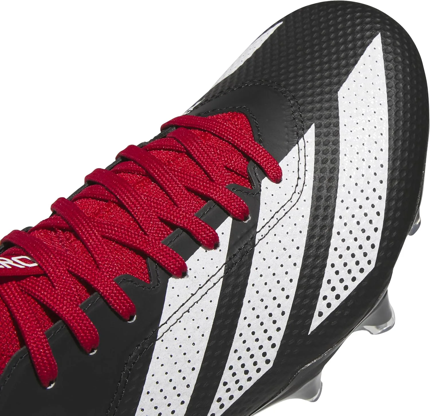 Футбольные бутсы Adidas Adizero Impact для взрослых, унисекс, черный/белый/красный — фото 2