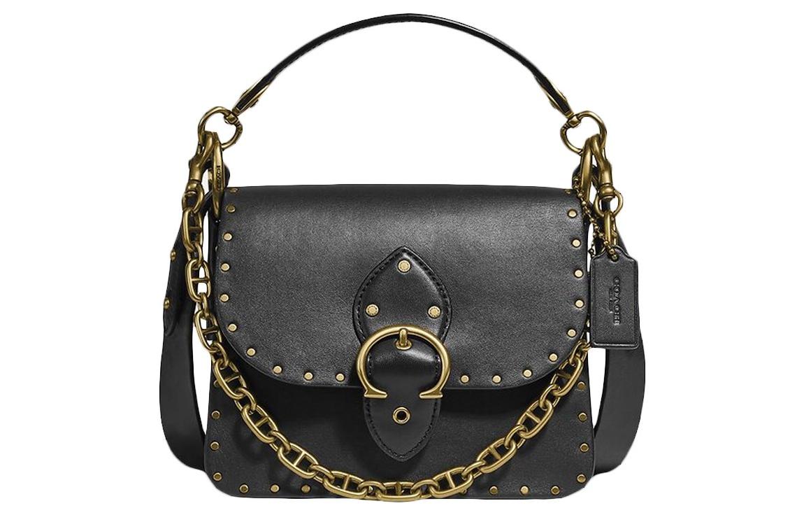 

COACH Кожаная маленькая квадратная сумка через плечо