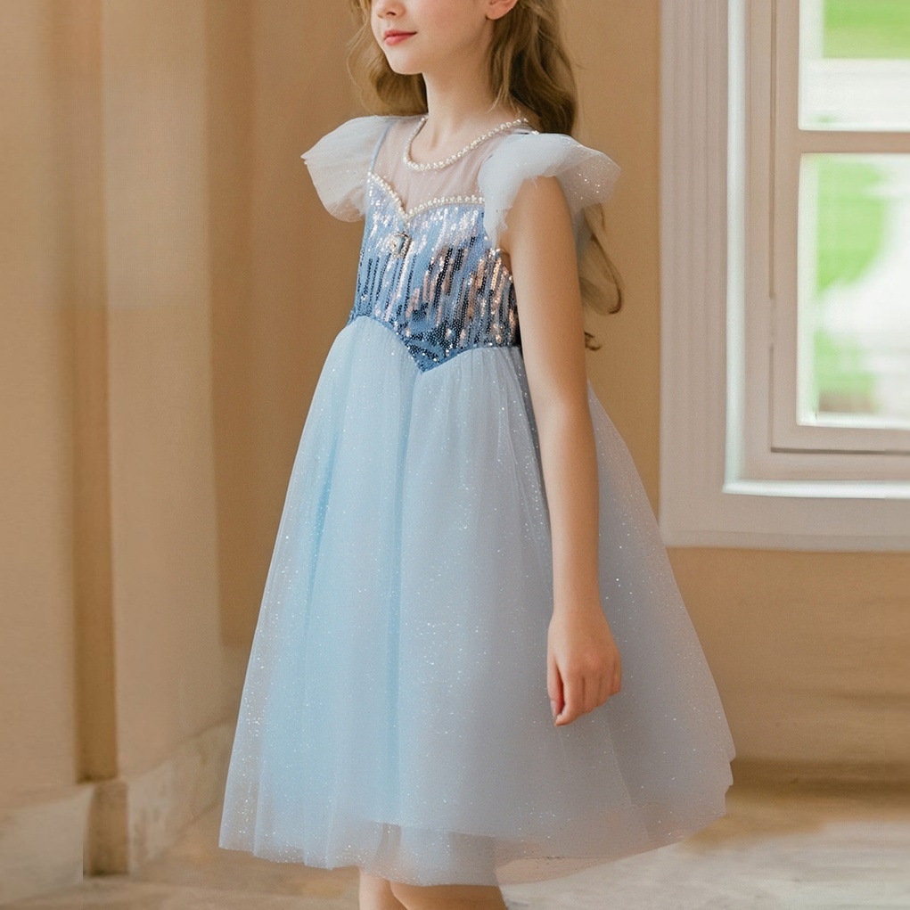 Disney Платье Frozen Series SS25 Blue для детей 3-7 лет — фото 3
