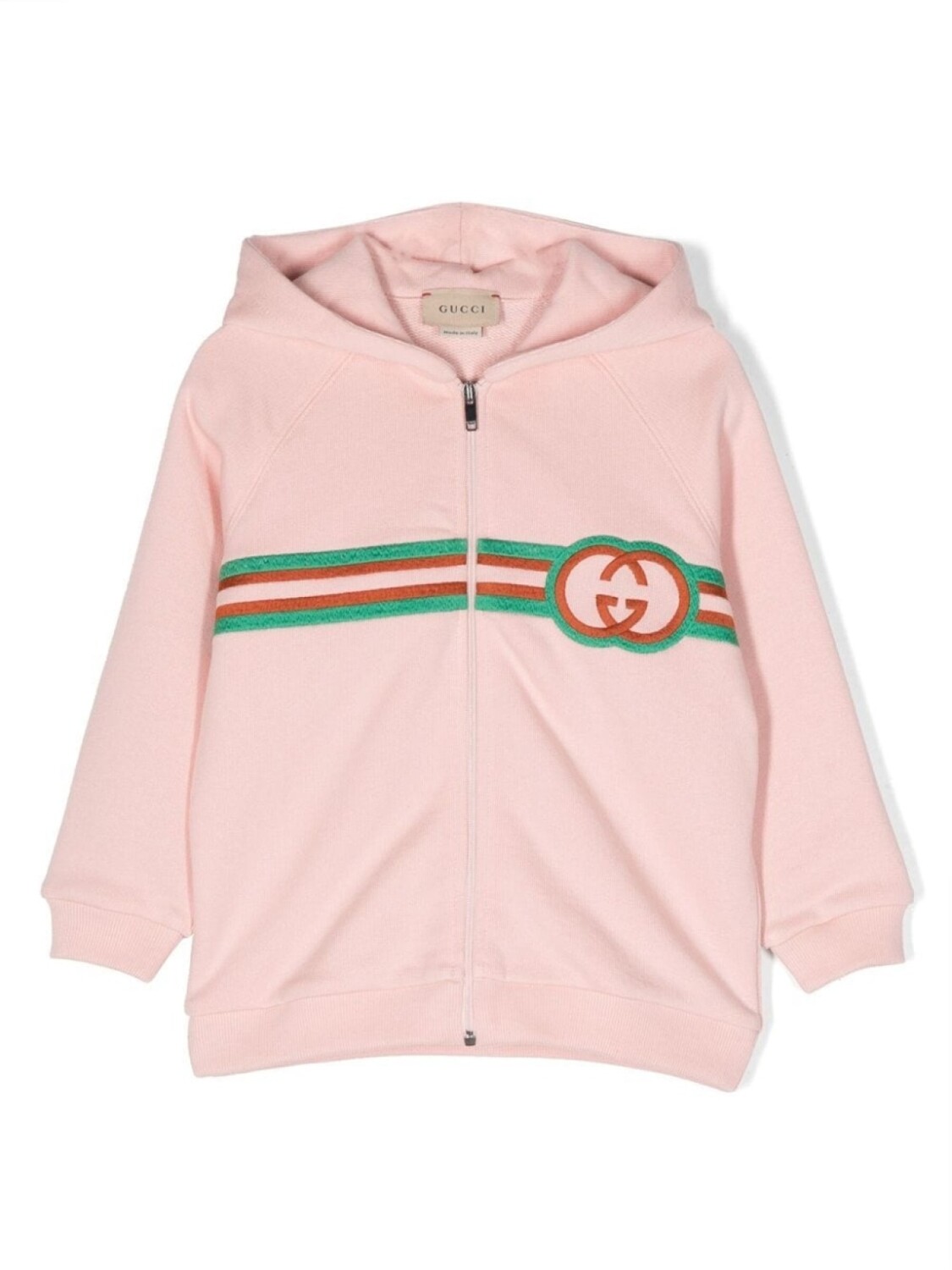 

Gucci Kids толстовка с вышивкой Interlocking G, розовый