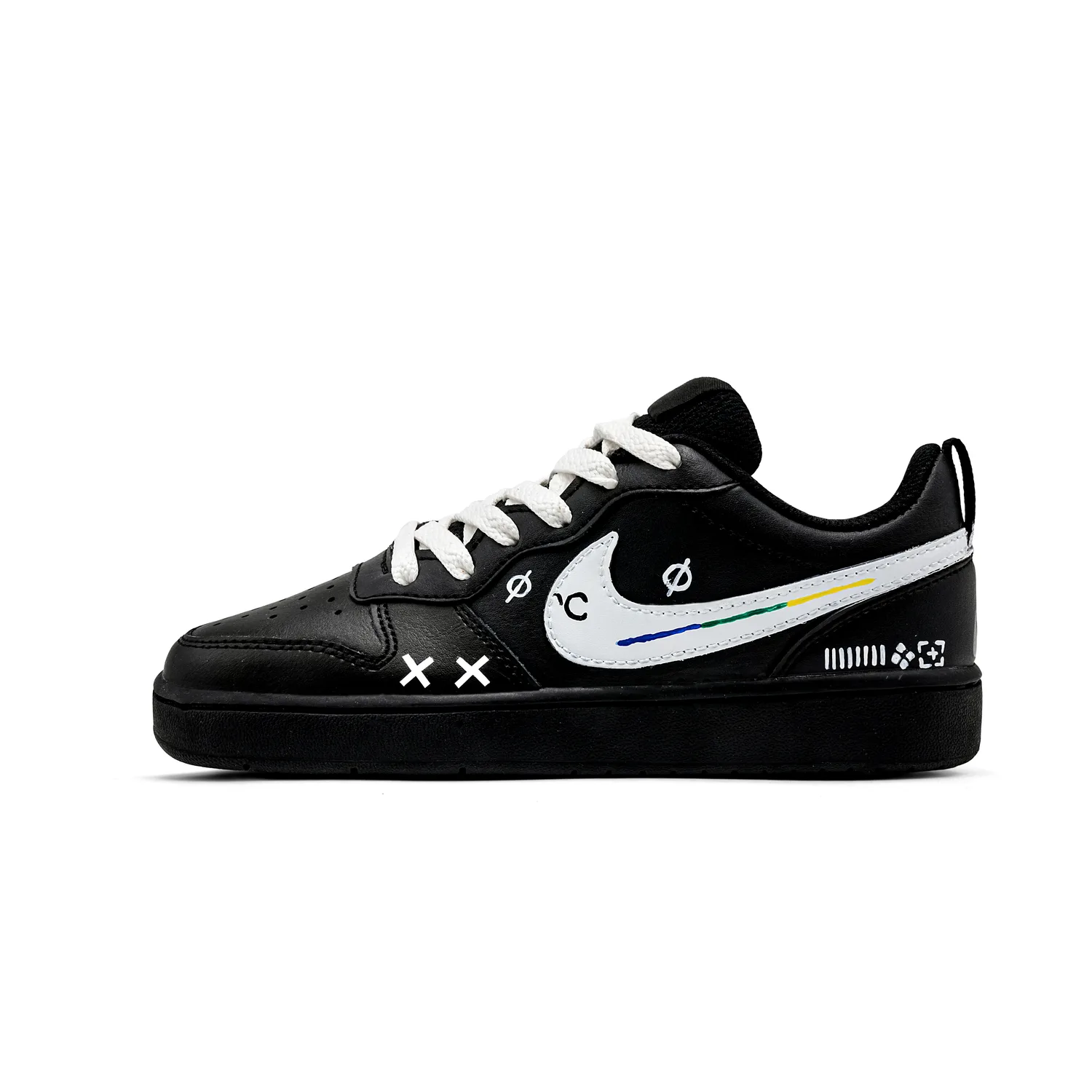 Nike Кроссовки для скейтбординга Court Borough Calculus из искусственной кожи с противоскользящей подошвой для подростков, черные