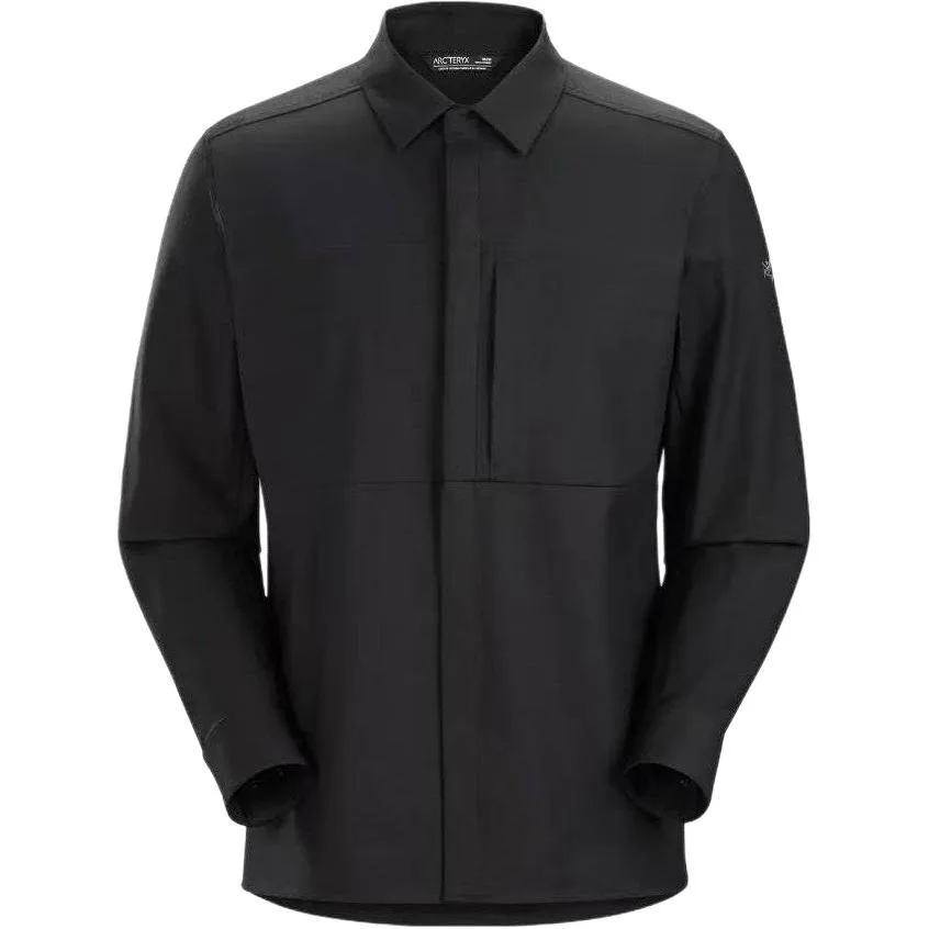 Рубашка мужская с лацканами Arcteryx, черный/черный