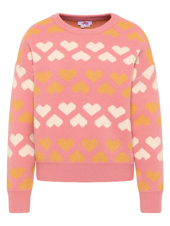 

Женский вязаный свитер персикового цвета myMo