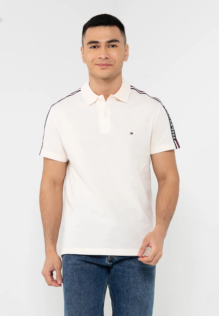 Поло с полосками, длинный рукав, Tommy Hilfiger