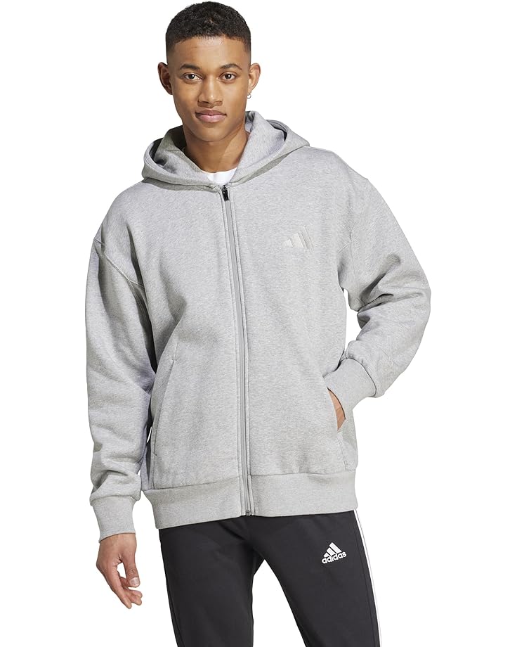 

Худи adidas All Szn Fleece Full Zip Hoodie, цвет Medium Grey Heather