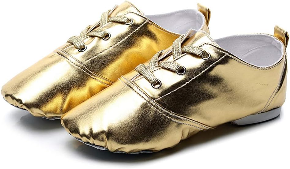 

Легкие джазовые туфли, современные танцевальные туфли на шнуровке с мягкой подошвой для женщин и мужчин Vcixxvce, золотой