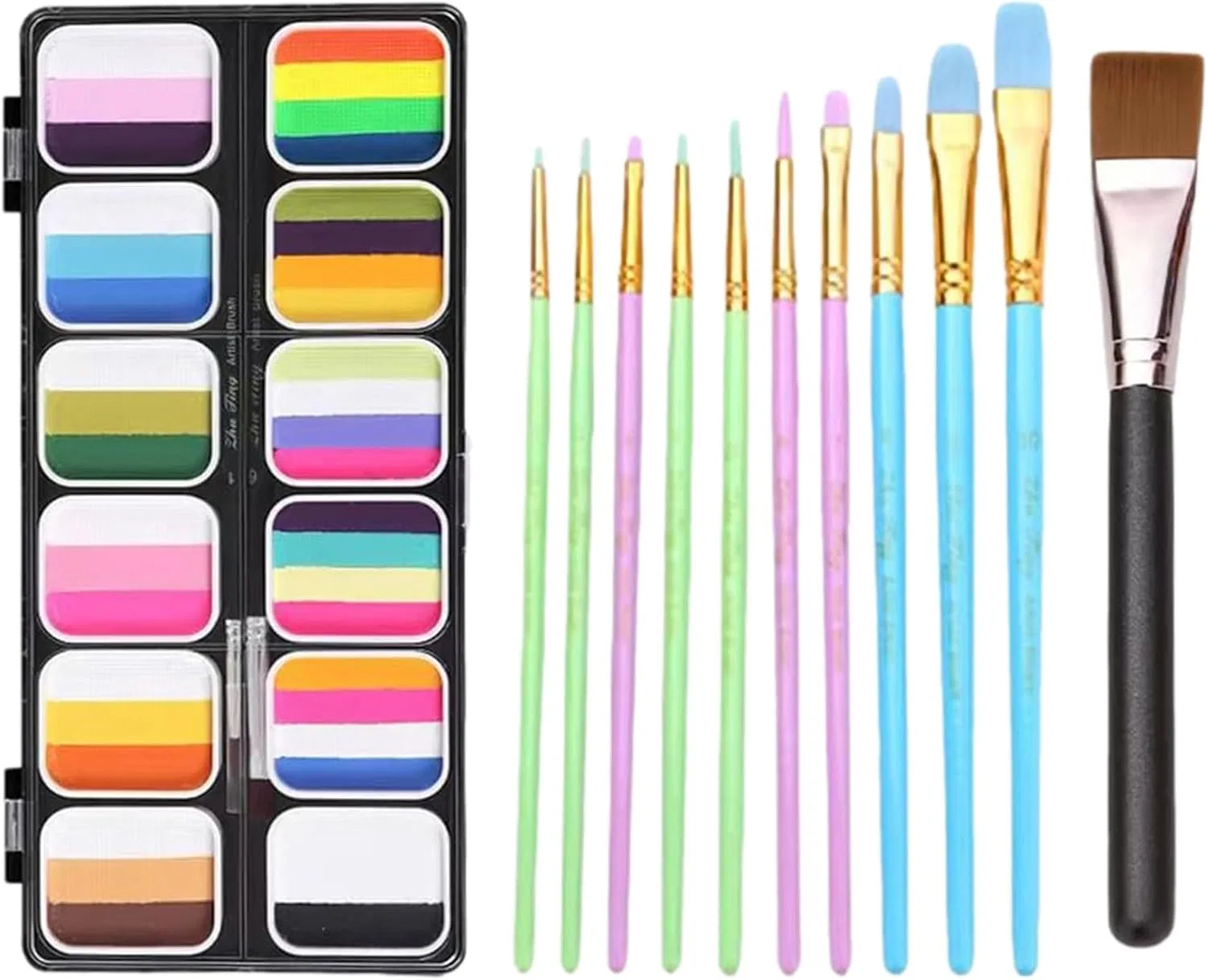 Набор для аквагрима Rainbow Palette 12 цветов, Generic, Colorful