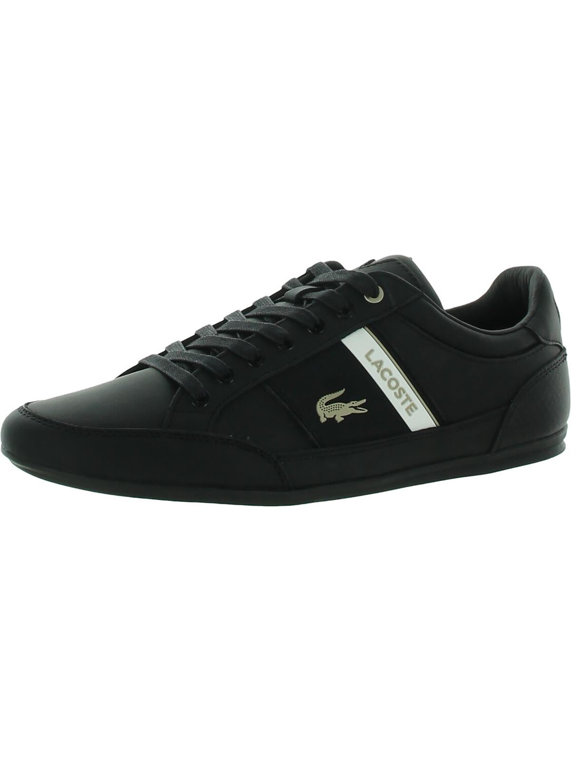 

Мужская кожаная повседневная обувь с низким верхом Lacoste, цвет Black/Black